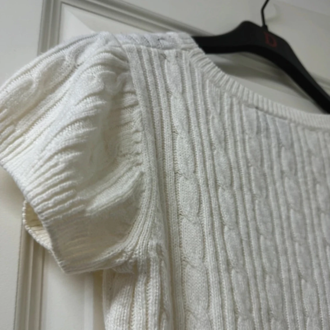 Vit stickad topp - 91