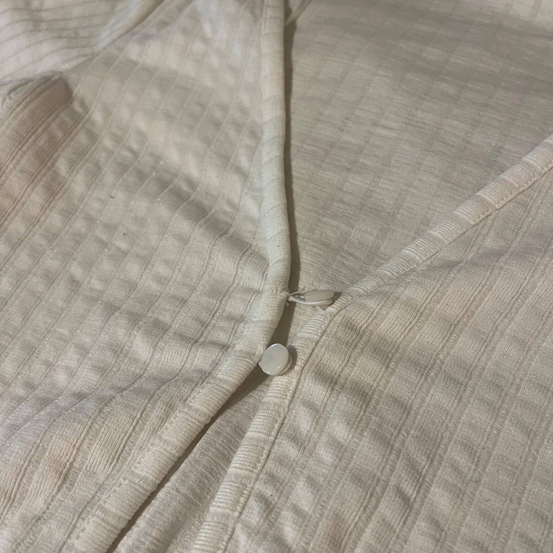 Vit ribbad kofta - 92