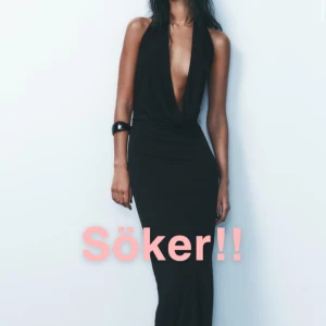 Zara klänning  - Söker den här zara klänningen i svart, antingen storlek 34 eller 36💞💞💞