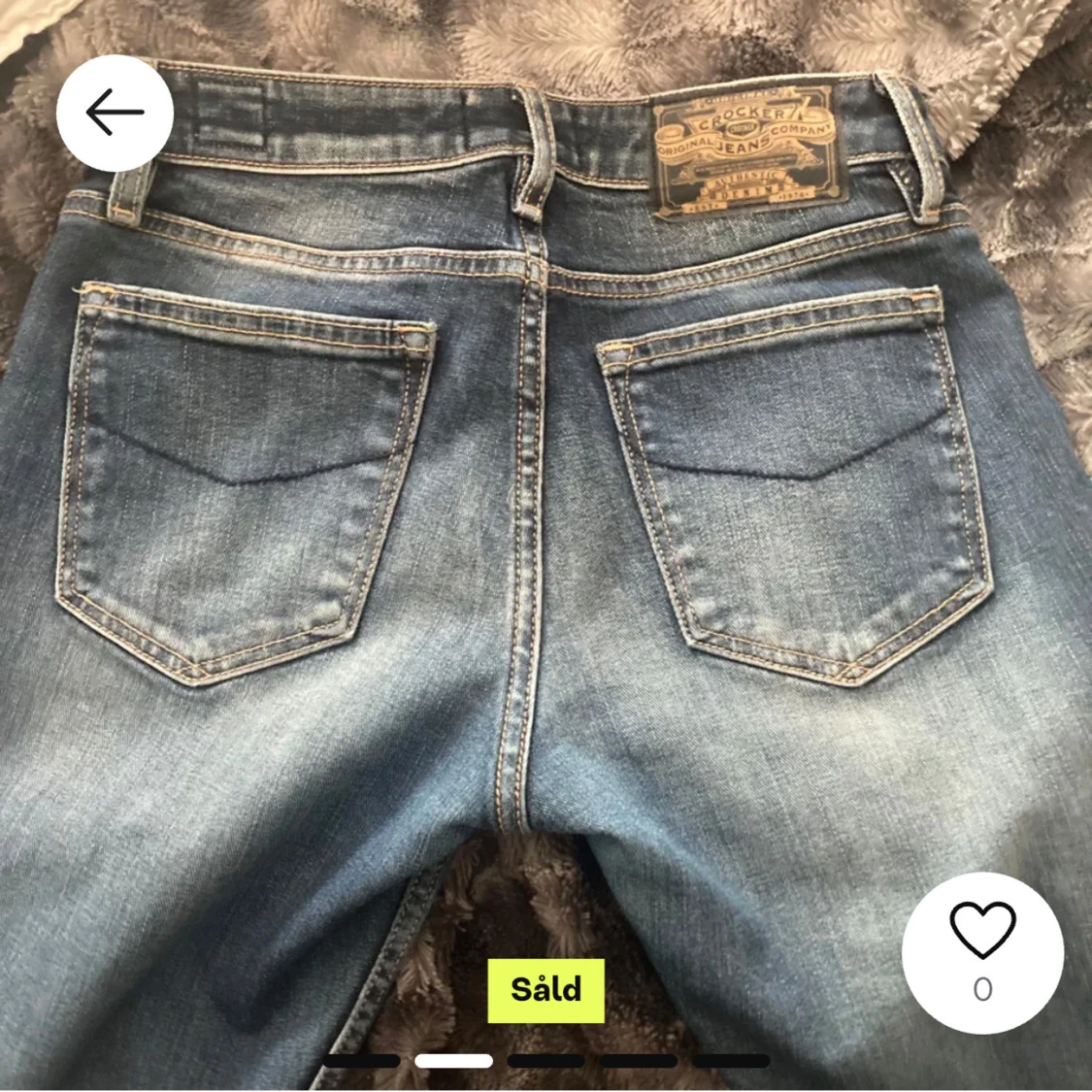 Blå bootcut jeans från Crocker - 1