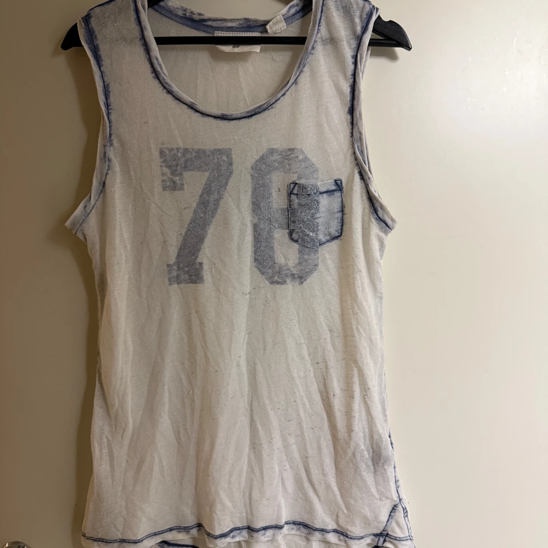 Vit ärmlös topp från H&M