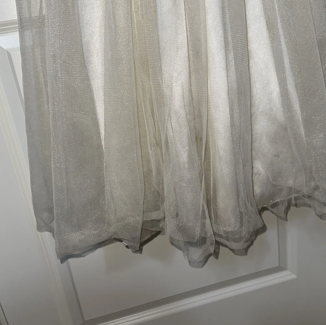 Vit långklänning med paljetter - 91