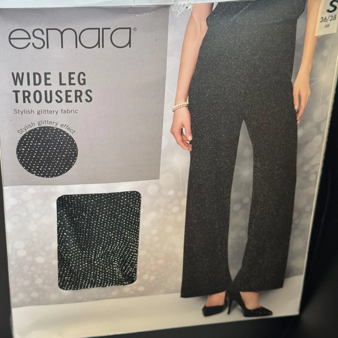 Svarta glittriga byxor från Esmara - 90