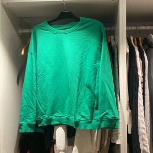 Grön sweatshirt - Grön sweatshirt med rund hals och långa ärmar från lager 157. Den är grönare i verklighet 