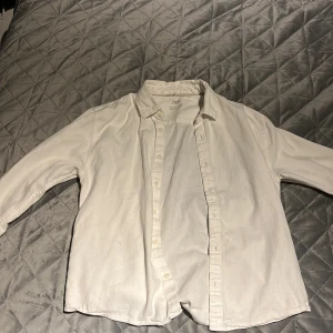 Vit skjorta från Zara - Säljer en stilren vit skjorta från Zara. Skjortan har långa ärmar och knappar framtill. Perfekt för en klassisk look.