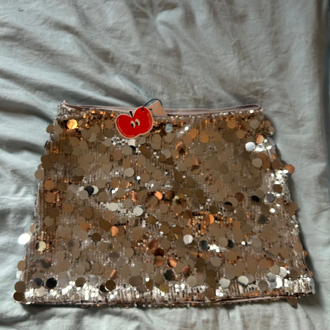 Silver sequin mini skirt  