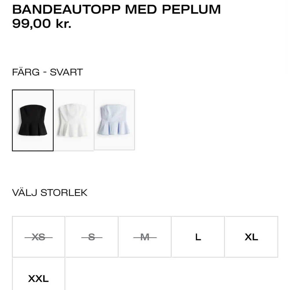 Fin bandeau topp från hm som är utsåld i denna storlek, köpt i somras och aldrig använd💞säljer för lite dyrare då den är slutsåld, men pris kan eventuellt diskuteras vid snabb affär!🥰. Toppar.