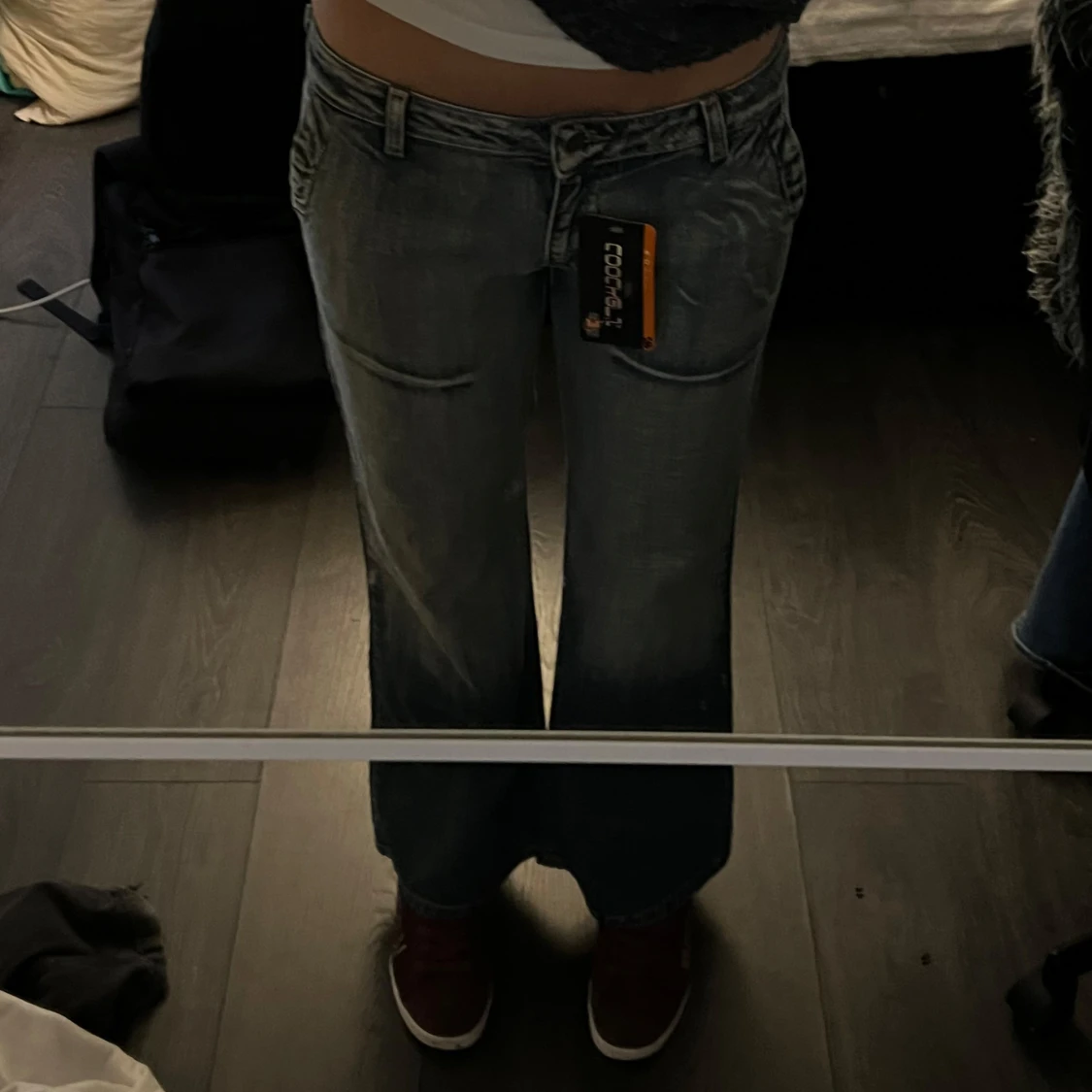 Lågmidjade bootcut jeans  - 92