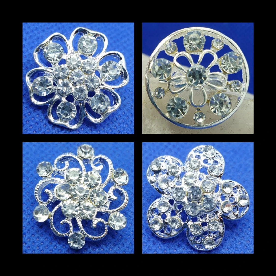 Små söta kristall broscher  - 91