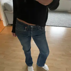 Levis Jeans. Utsvängda/raka. W30 L34 men känns som S. Låg/medelhög midja.