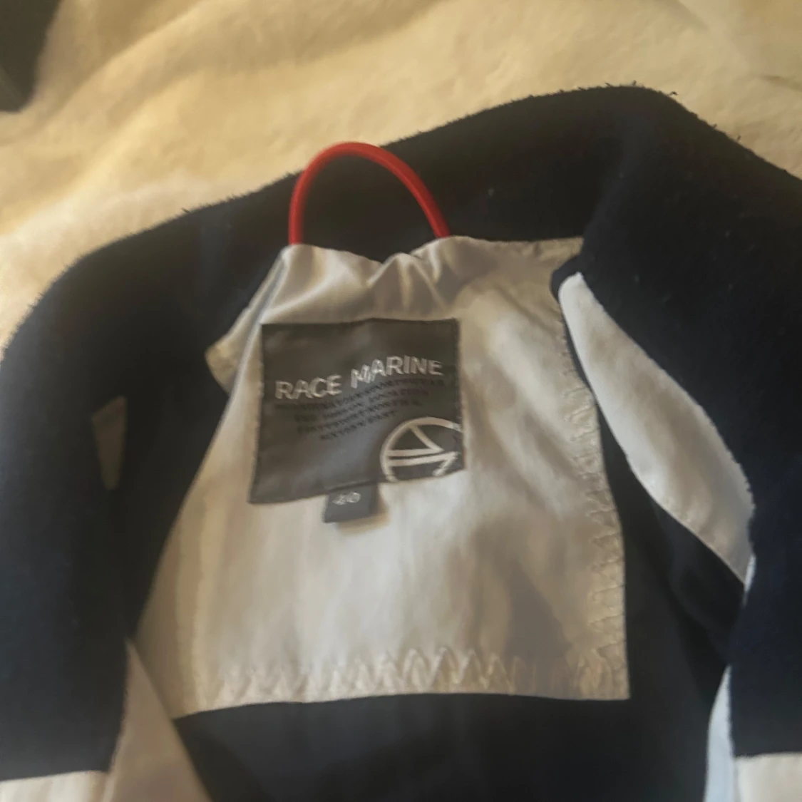 Vit Vintage Vindjacka från Race Marine - 2