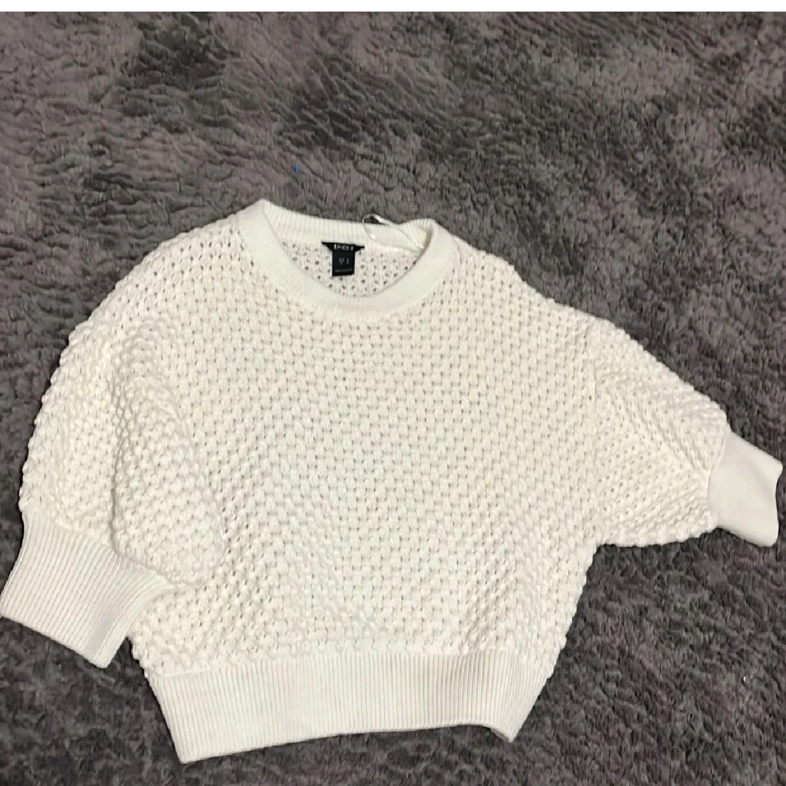 Vit stickad tröja från Lindex