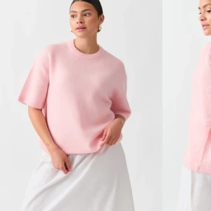 Rosa stickad tröja från Gina Tricot - Säljer en söt rosa stickad tröja från Gina Tricot. Storlek L