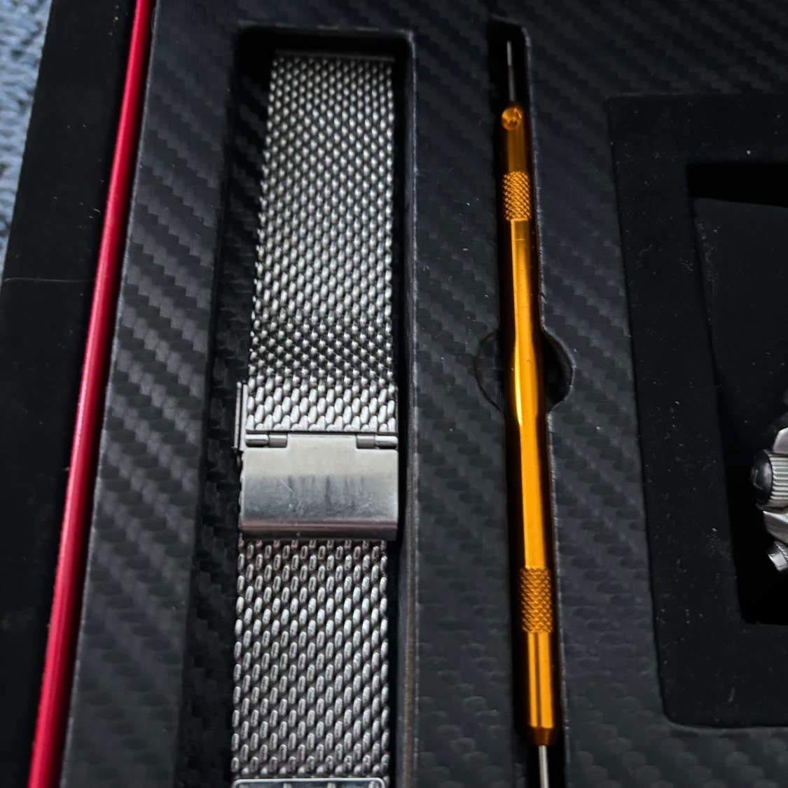 Elegant kronografklocka med brunt läderarmband - 4