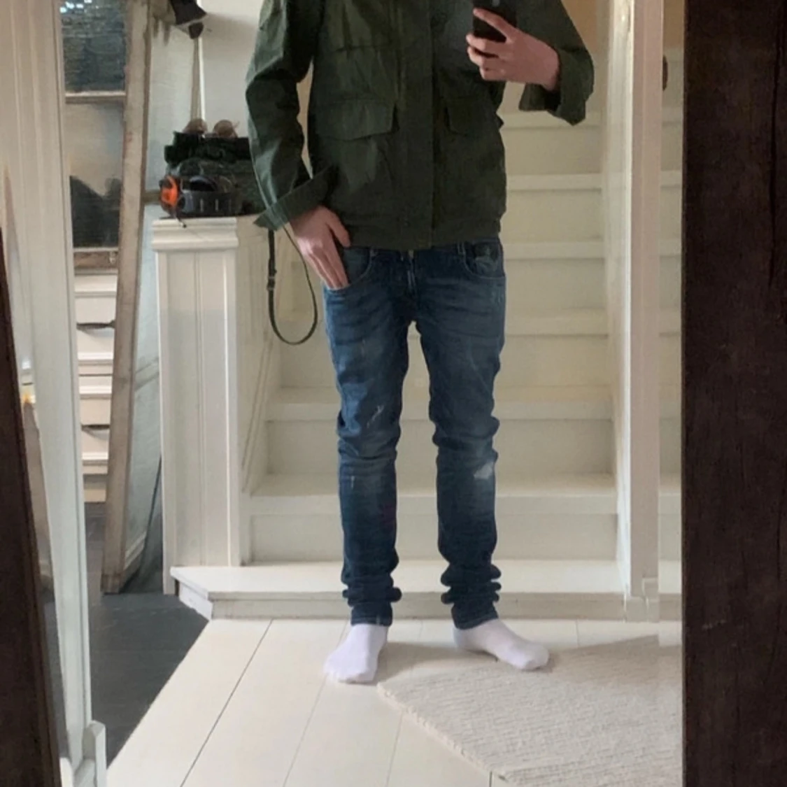 Grön jacka med fickor - 1