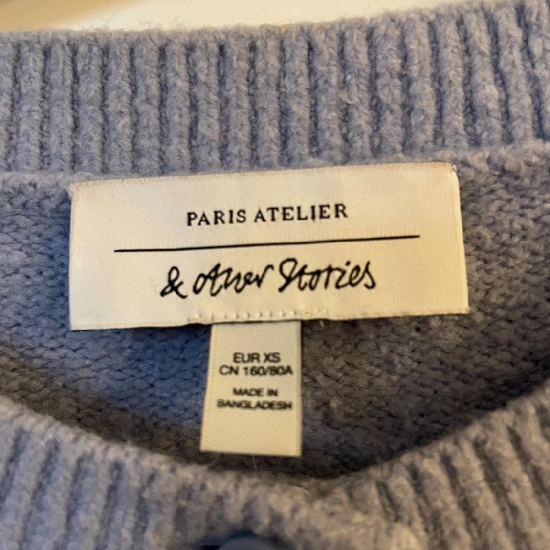 Blå stickad kofta! - 92