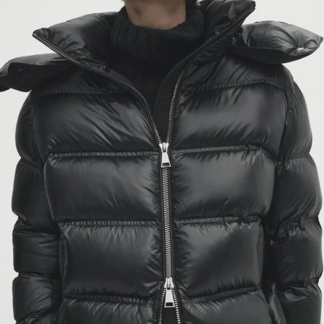 Svart pufferjacka - 90