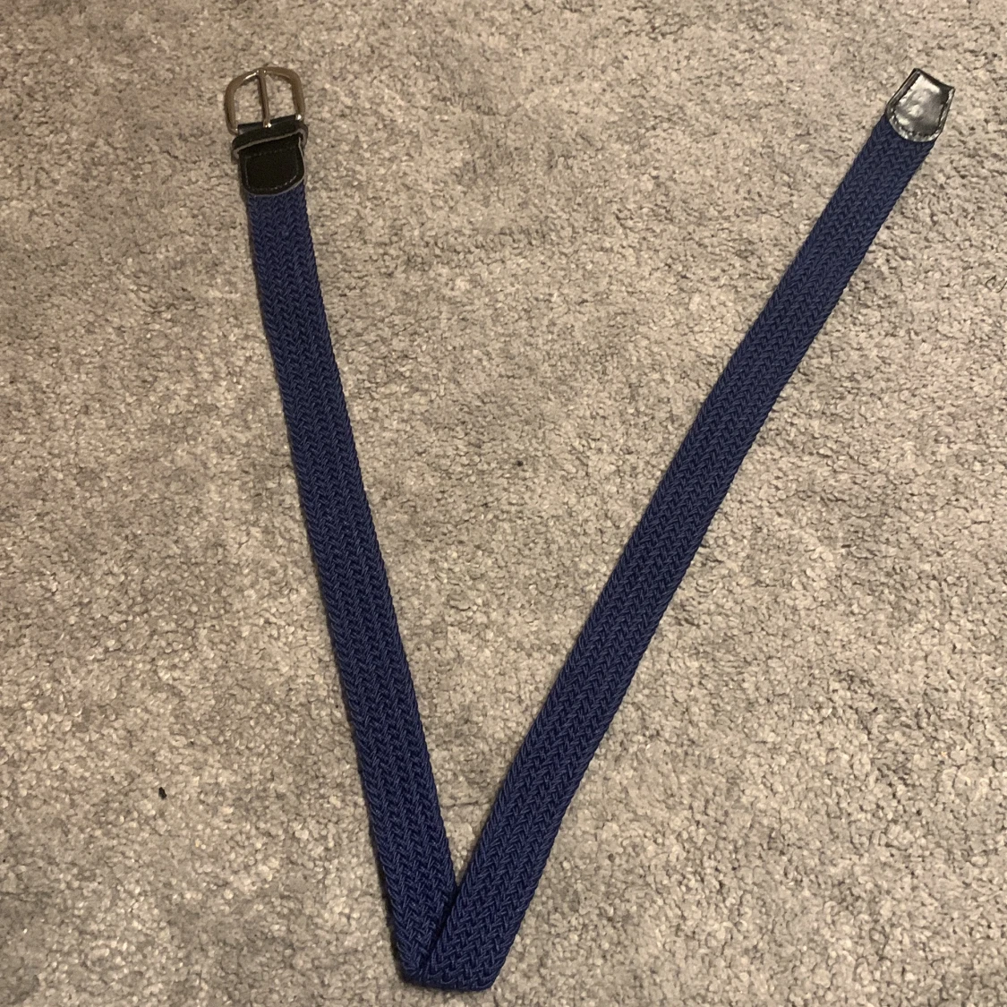 Blått flätat bälte - 90