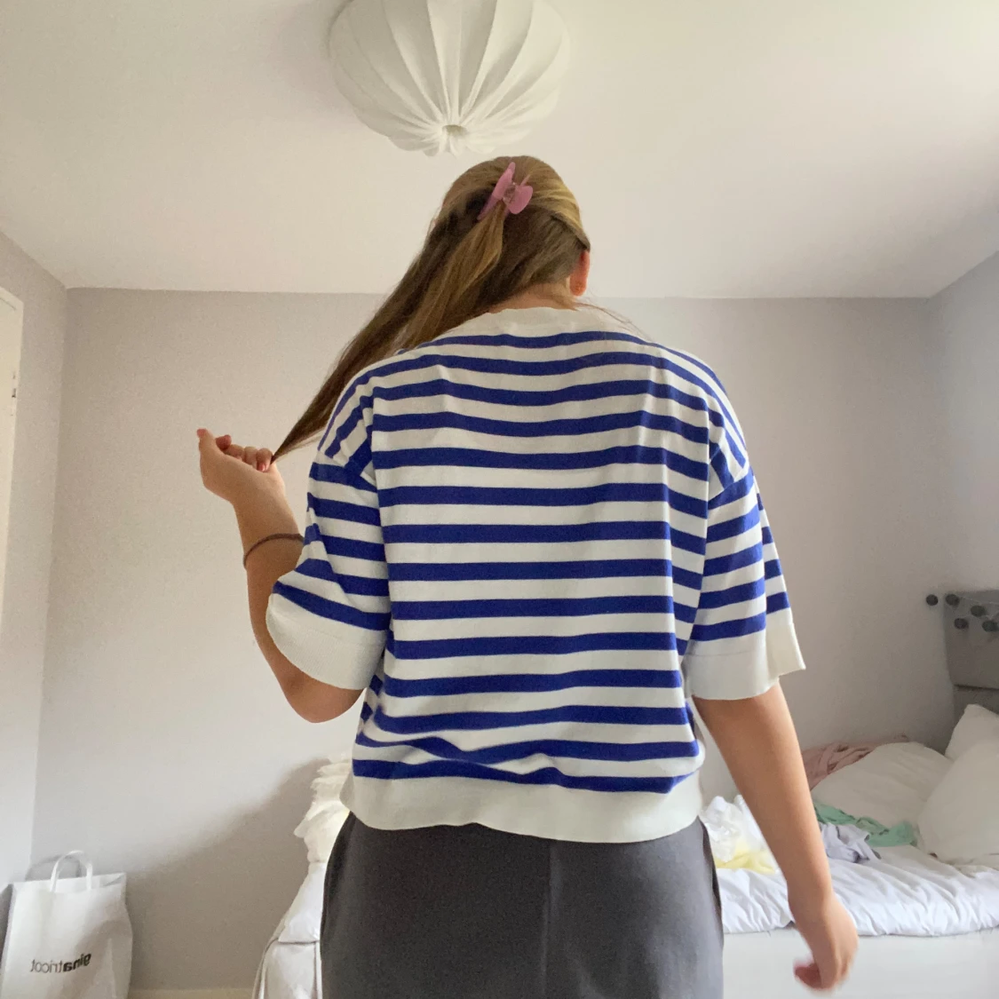 Blårandig tröja - 92