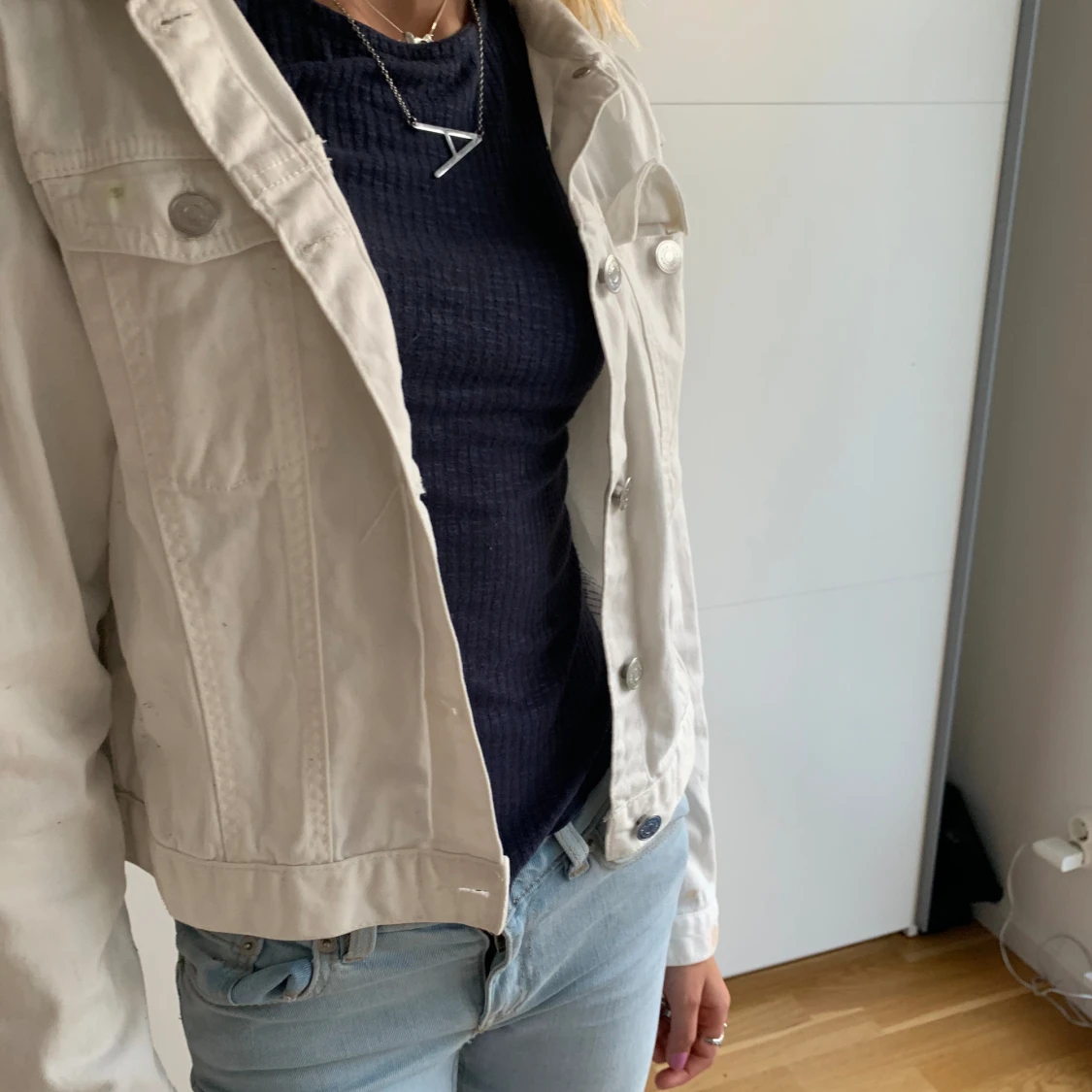 Vit jeans jacka - 91