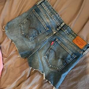 Jättefina jeansshorts ifrån Levis som är använda en gång. Vet inte nypriset exakt men ungefär 650. Dom är i storlek 27 men passar någon som har S eller 34/36.