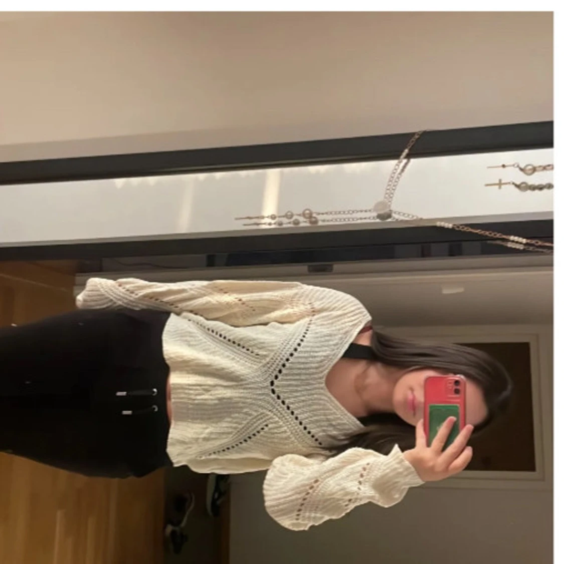 Vit stickad tröja från JDY - 91