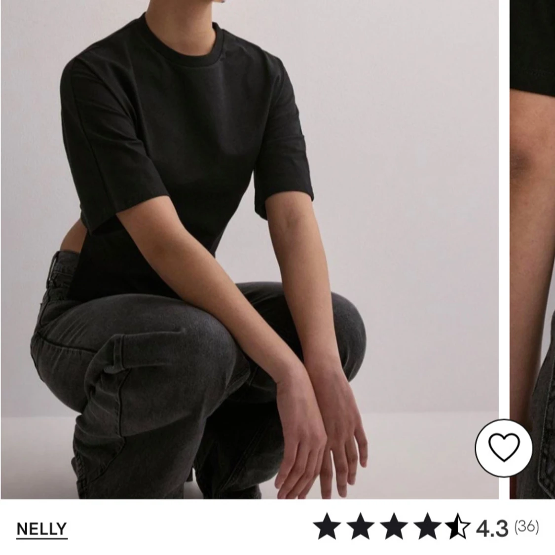 Svart T-shirt rosett nelly - 90