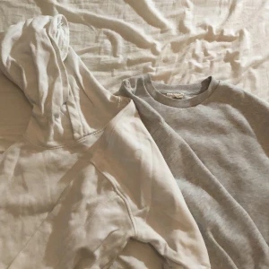 Tjocktröja - Vita tröjan är magtröja och den gråa är en vanlig tjocktröja. 50kr för båda två!