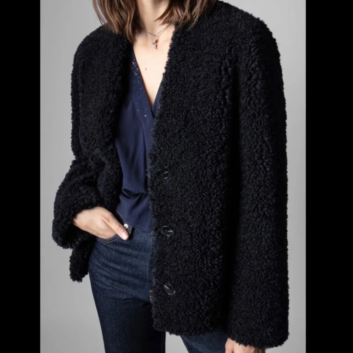 Svart teddyjacka från Zadig & Voltaire 