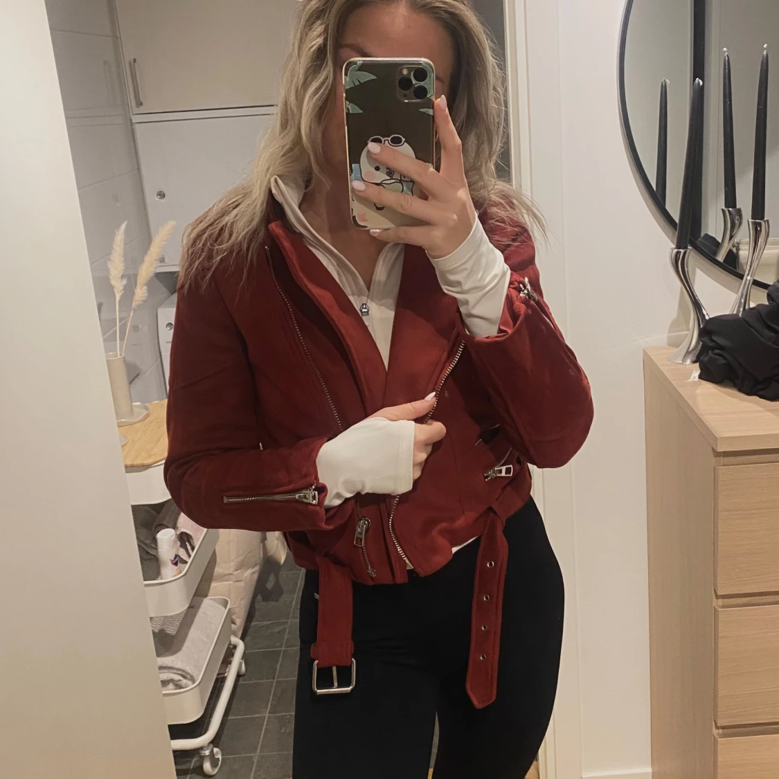 Mörkröd mockajacka - 90