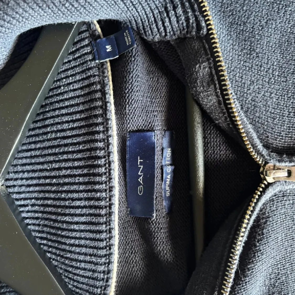 Gant Halv zip mörk blå. - 91