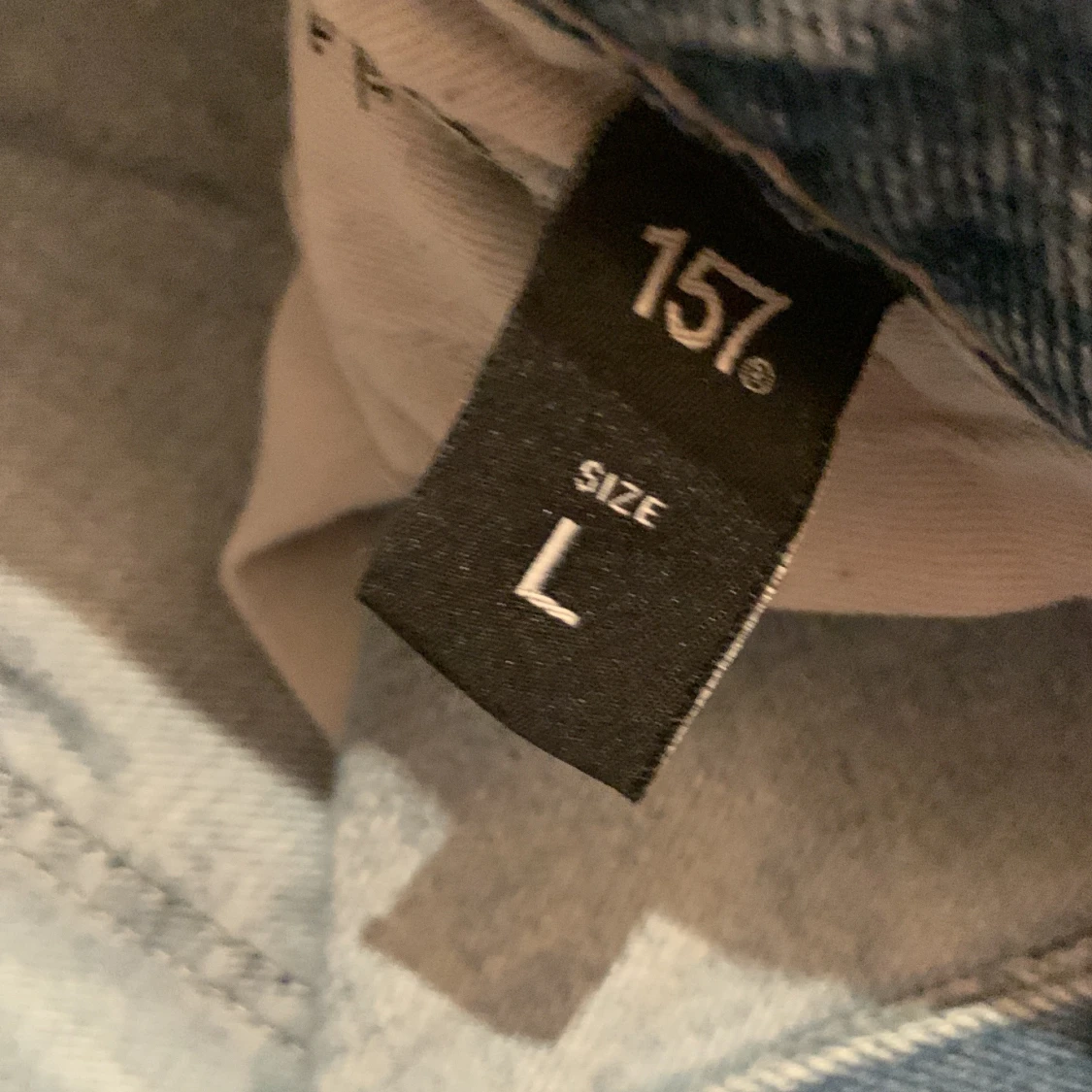 Blå cargopants i jeansmaterial - 90