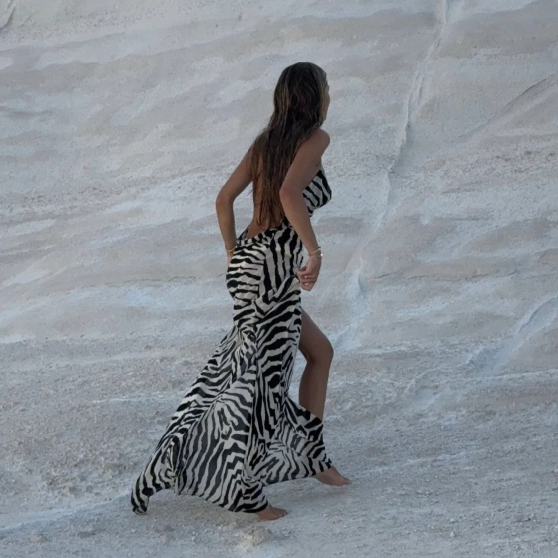 Maxiklänning i zebramönster, H&M - 93