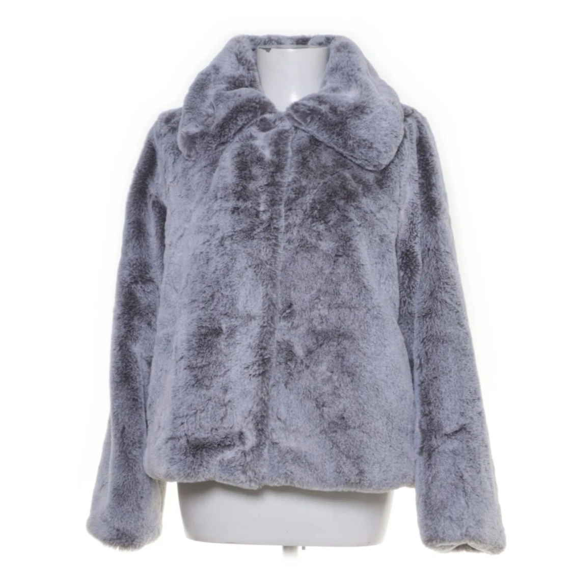 Grå pälsjacka