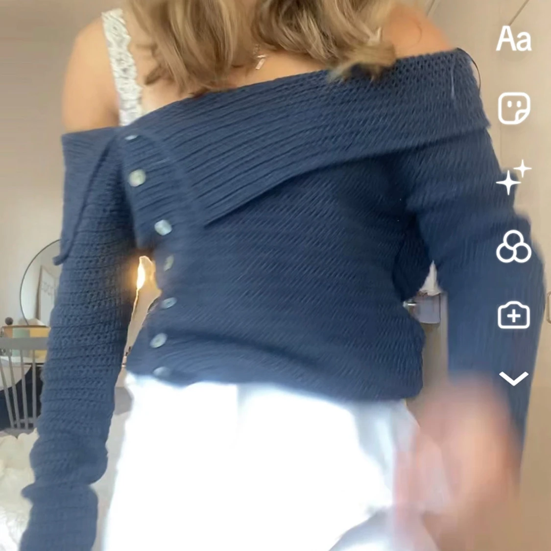 Mörkblå stickad kofta från Zara - 90