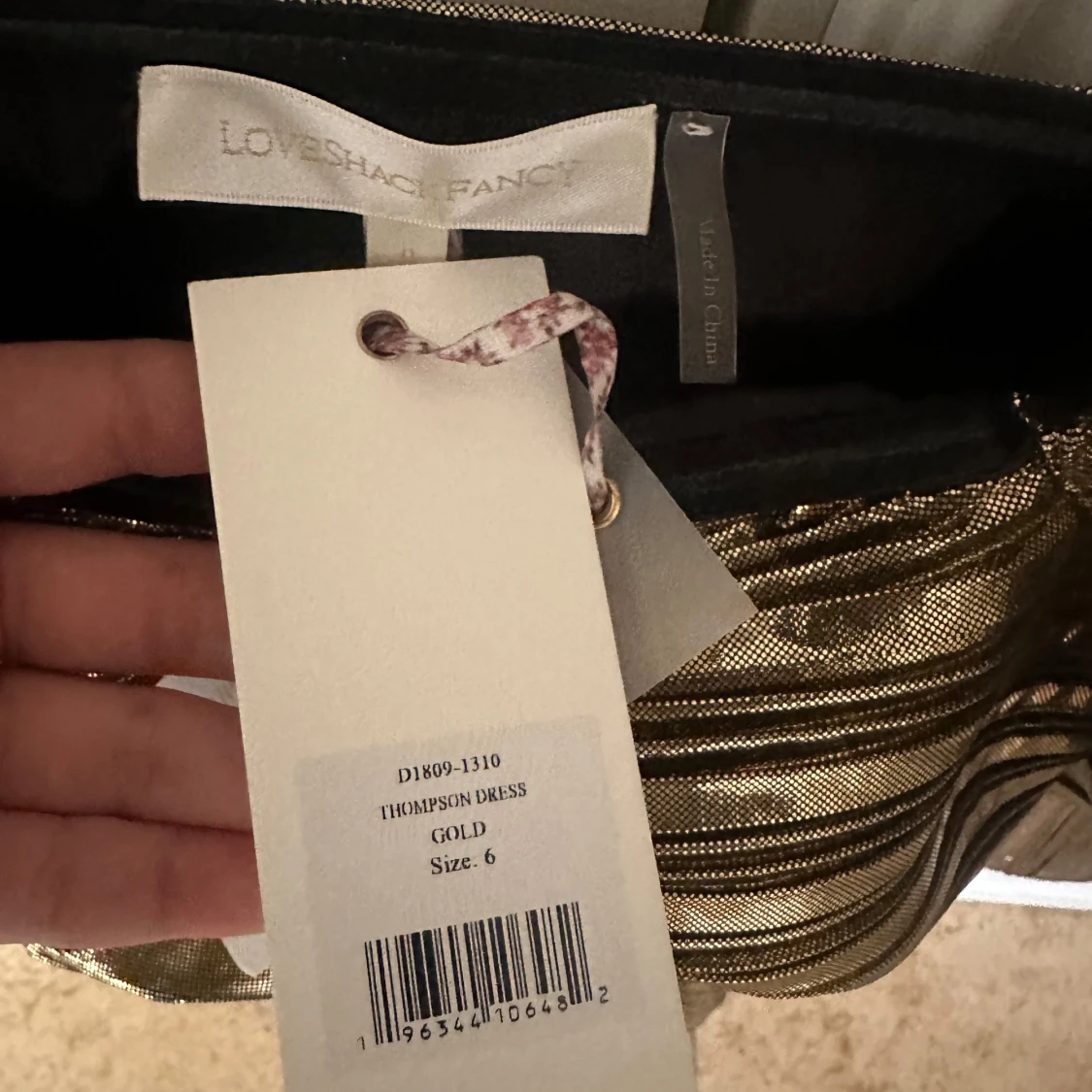 Guldig klänning från LoveShackFancy - 93