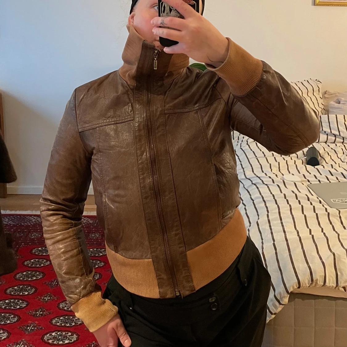 Brun läderjacka från Marciano - 90