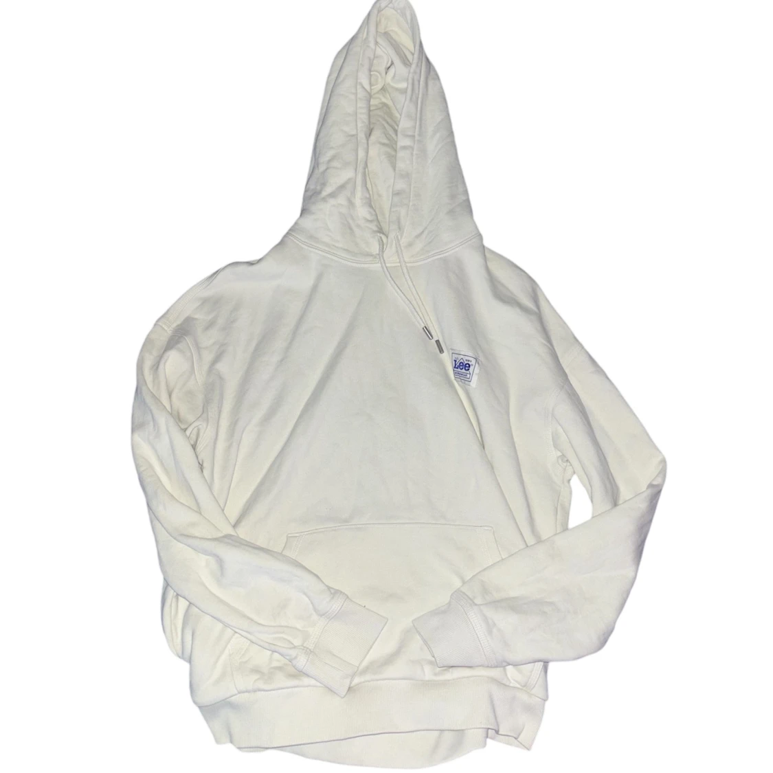 Vit hoodie från Lee