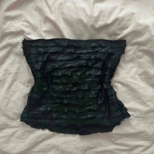 Ruffle Going out tube top  - Black glittery ruffle going out tube top