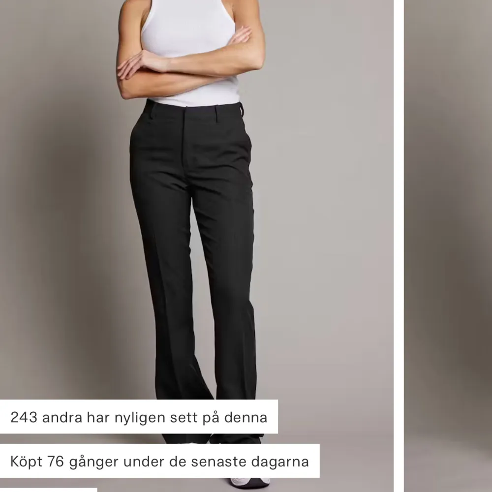 Kostym byxor från bikbok💕 köpta för 499kr  De e nått strul på plick så kommer bara ta Swish så kontakta privat för köp💘. Jeans & Byxor.