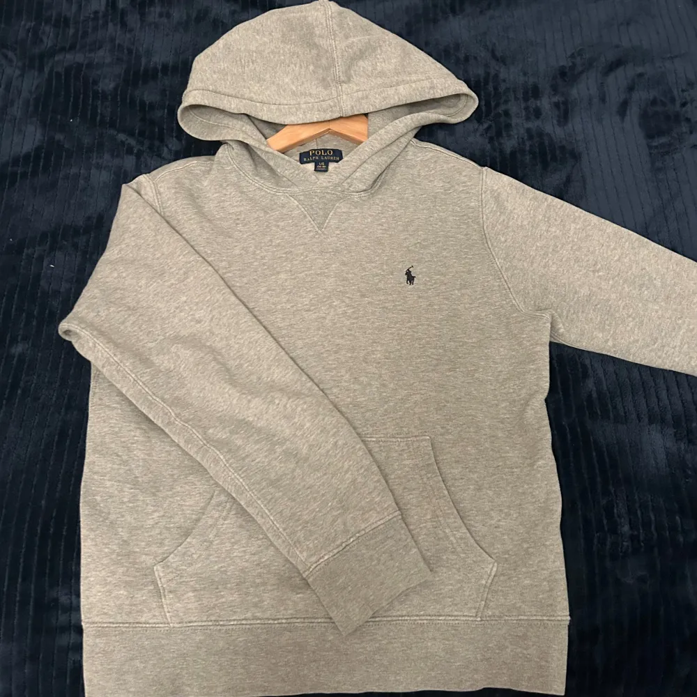 Polo hoodie grå jätte fint skick inga defekter. Den passar dig om du är runt 160cm. Hoodies.