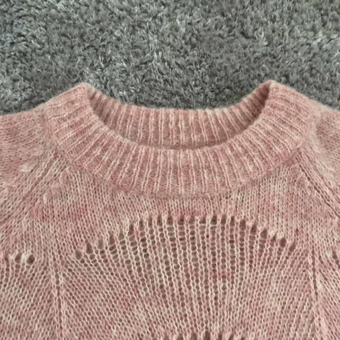 Jättesöt rosa stickad tröja💕💕 - 91