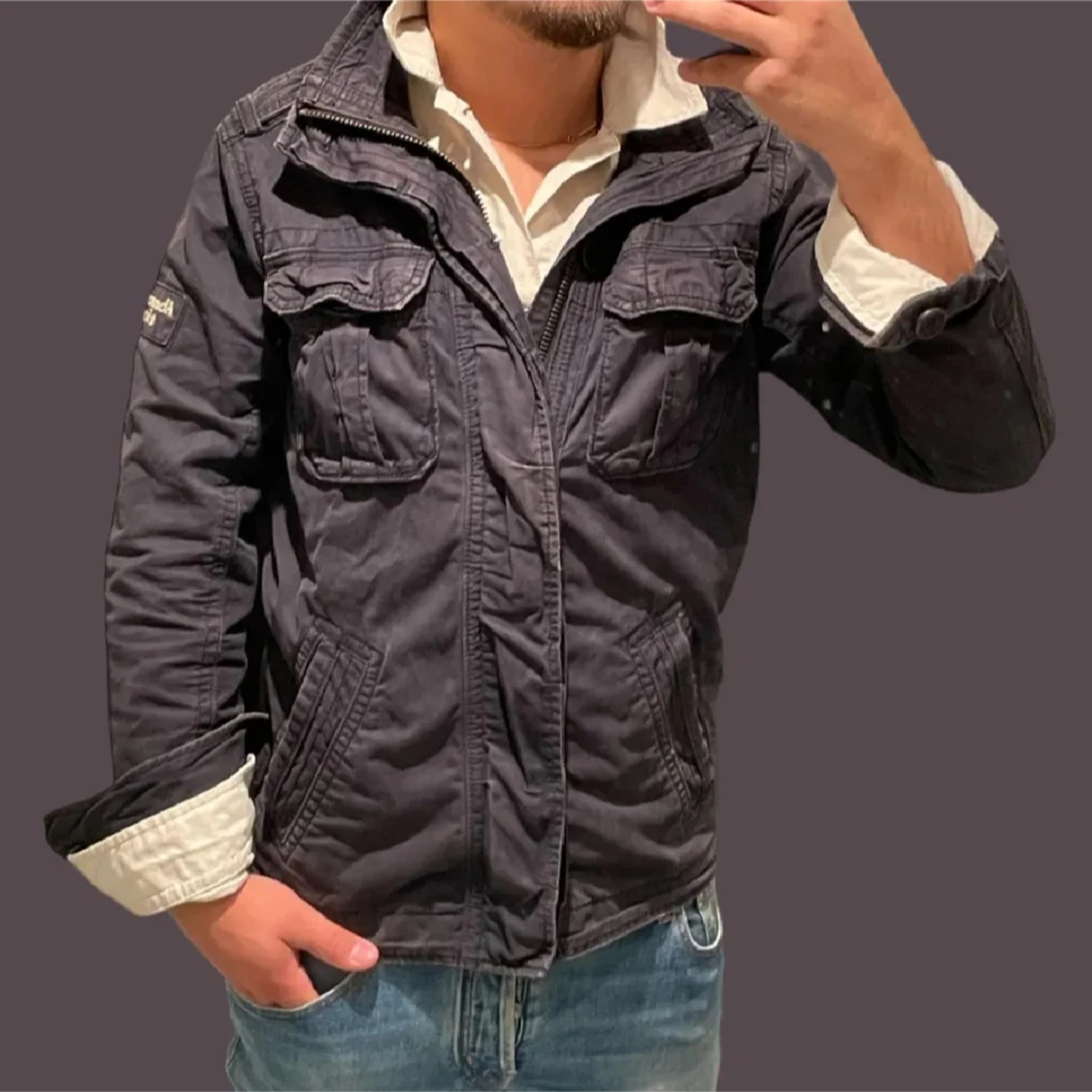 Field jacket marinblå 