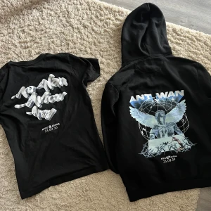 Ant Wan t-shirt och hoodie - Säljer en svart Ant Wan t-shirt och hoodie. T-shirten har ett litet tryck på bröstet och ett större på baksidan. Hoodien har en stor design på ryggen och en mindre framtill.