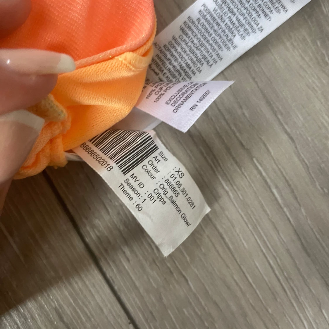 Orange och gul bikiniöverdel - 91