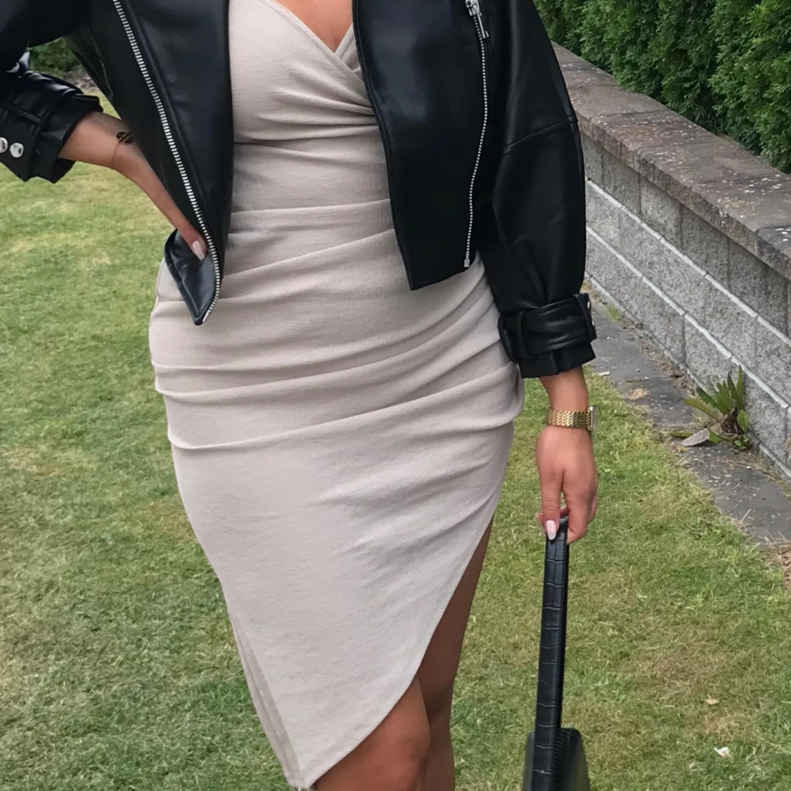 Vit omlottklänning - 90