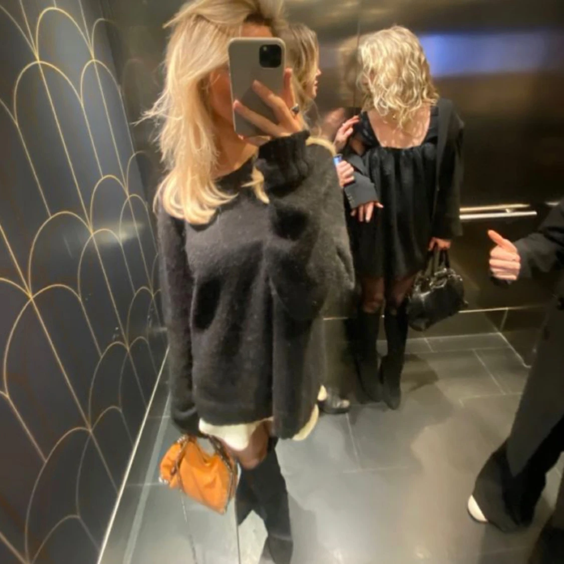 stickad tröja oversized  - 92