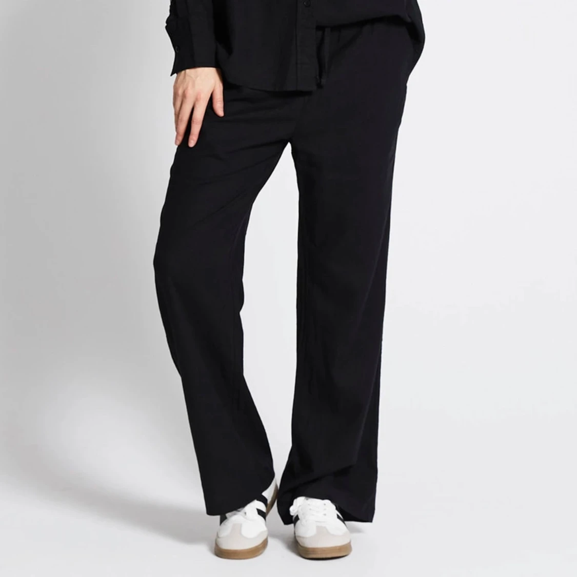 Linnebyxor svarta - 90