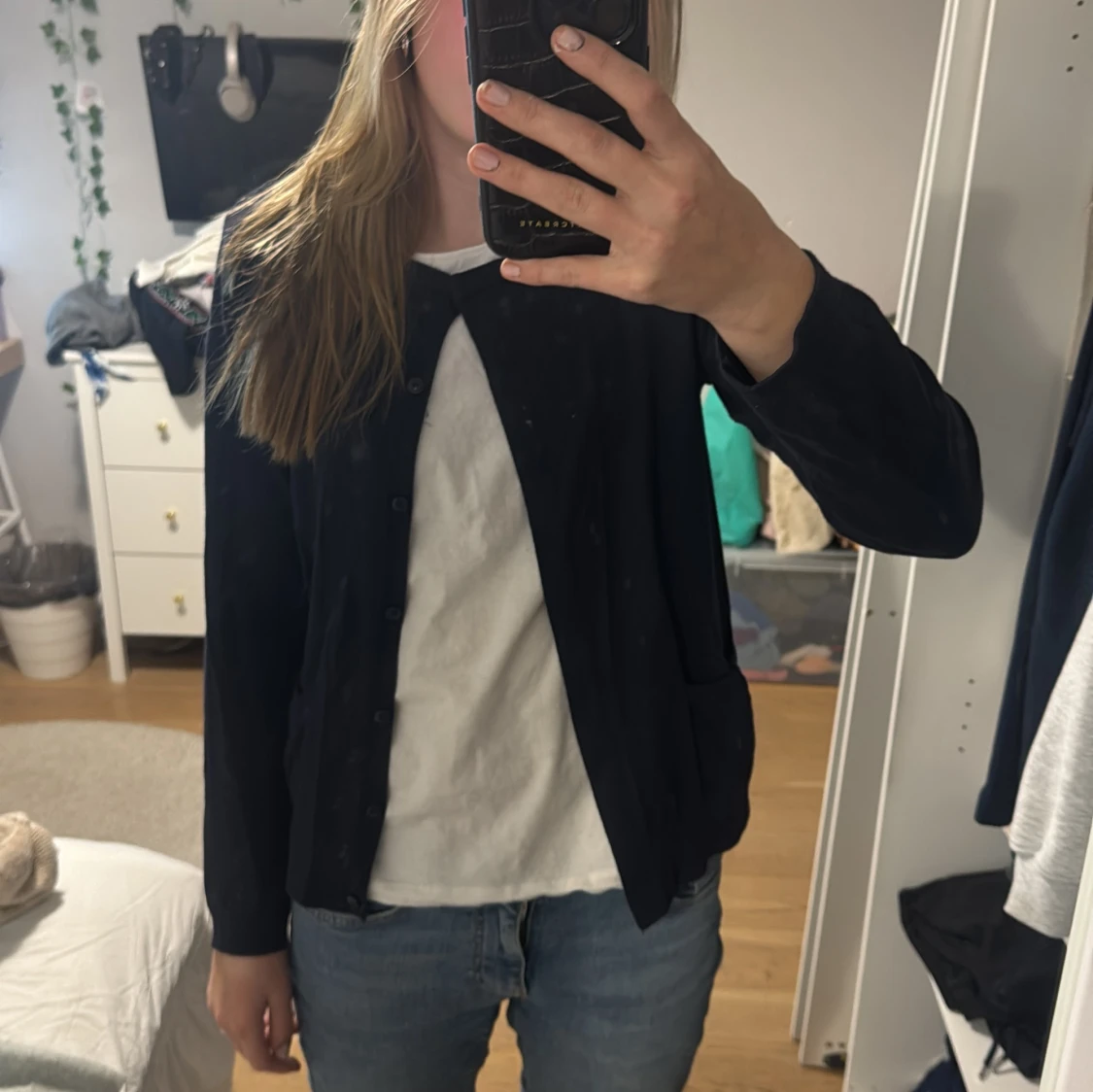 Svart kofta i bomull