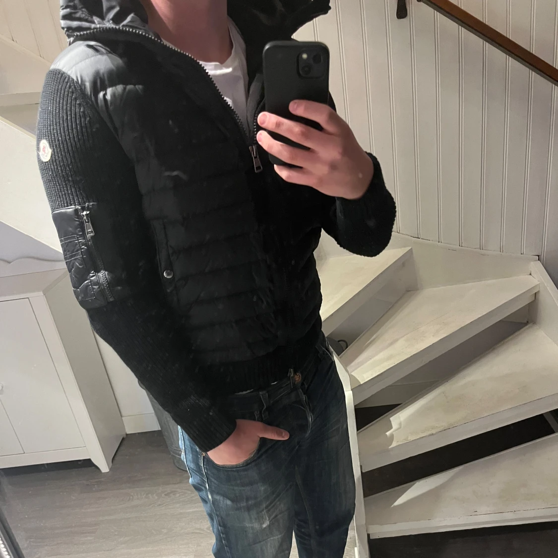 Svart moncler cardigan 